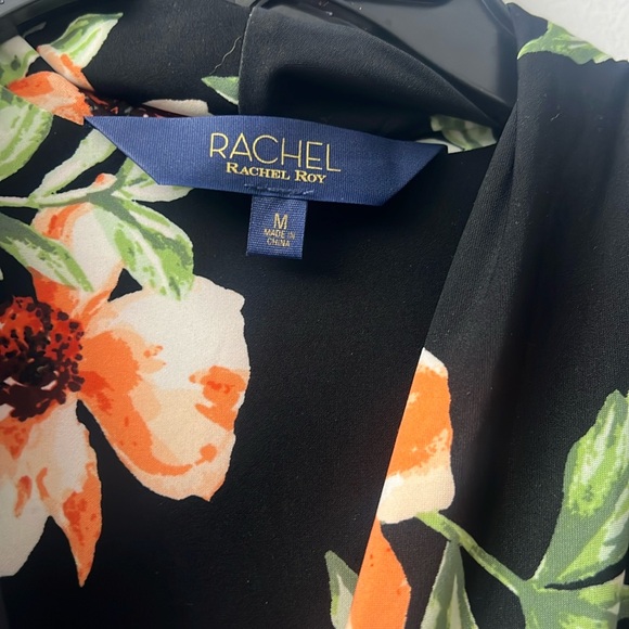 Floral Black Midi Dress - Picture 3 of 6